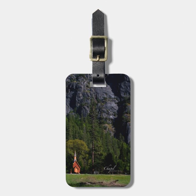 Kapelle bei Yosemite Gepäckanhänger (Vorderseite vertikal)