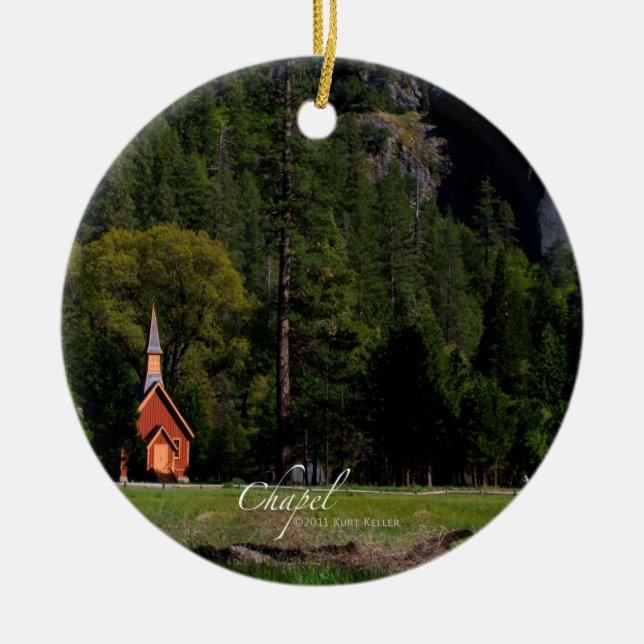 Kapelle bei Yosemite Keramik Ornament (Vorne)