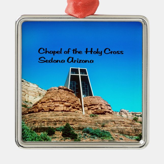 Kapelle des heiligen QuerSedona Arizona Ornament Aus Metall (Vorne)