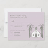 Kapelle Hochzeit RSVP / Antwortkarte