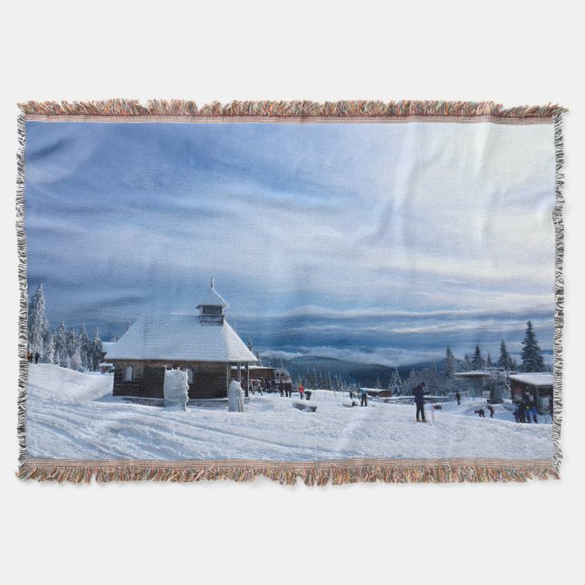 Kapelle im Alpenschnee Decke (Vorderseite)
