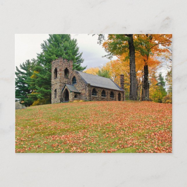 Kapelle im Herbst Postkarte (Vorderseite)