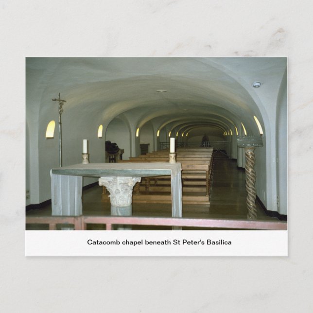 Kapelle im Katakomb unter dem Petersdom Postkarte (Vorderseite)