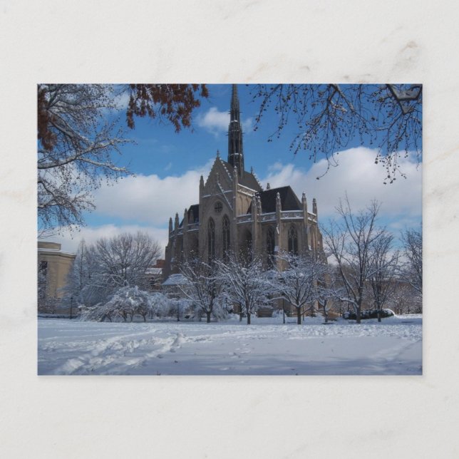 Kapelle im Schnee Postkarte (Vorderseite)