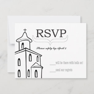 Kapelle RSVP-Größe für RSVP-Umschläge RSVP Karte