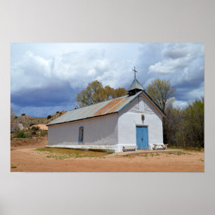 Kapelle Sangre de Cristo in Cuartelez, New Mexico Poster