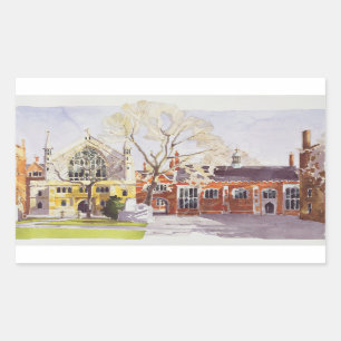 Kapelle und Gasthaus Halls Lincolns Rechteckiger Aufkleber