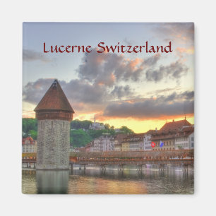 Kapellen-Brücke Kühlschrankmagnet-Luzernes die Magnet