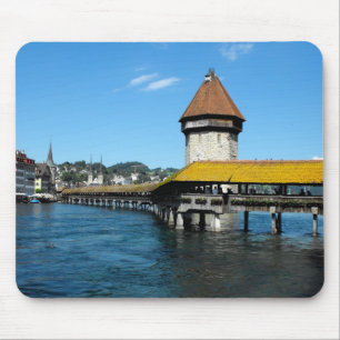 Kapellen-Brücke, Luzerne, die Schweiz Mousepad