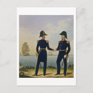 Kapellen, Platte 5 aus "Kostüm der Royal Navy Postkarte