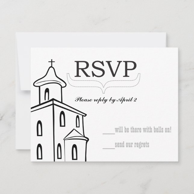 Kapellgröße für UAWG-Umschläge RSVP Karte (Vorderseite)