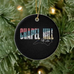 Kapellhügel North Carolina Cooles Retro geerbt Keramik Ornament