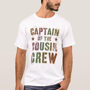 KAPITAL DER COUSIN CREW Leopard Print Funny Gra T-Shirt
