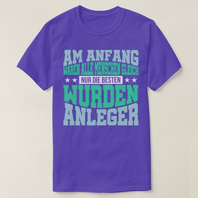 Kapitalanleger Kapitalmarktaktien Anleger T-Shirt (Design vorne)