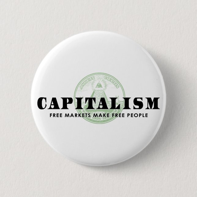 Kapitalismus Button (Vorderseite)