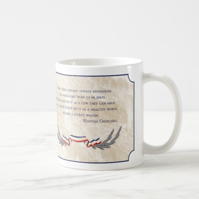 Kapitalismus - Winston Churchill Kaffeetasse (Rechts)