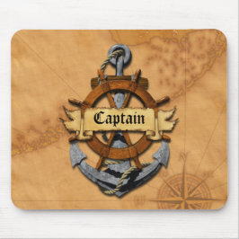 Kapitän Anchor und Rad Mousepad