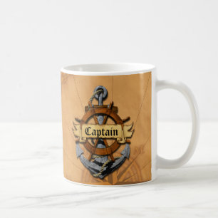 Kapitän Anker und Steuer Kaffeetasse