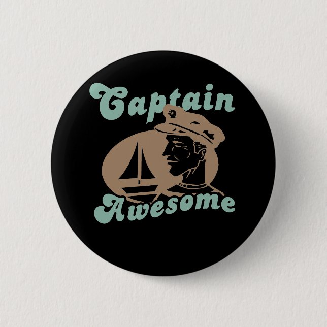 Kapitän Awesome Button (Vorderseite)