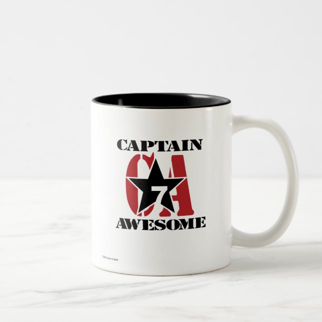 Kapitän Awesome Zweifarbige Tasse (Rechts)