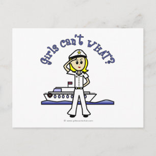 Kapitän bei leichten Weibchen Postkarte