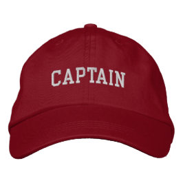 Kapitän bestickt Hat / Baseball Cap - Red Bestickte Baseballkappe