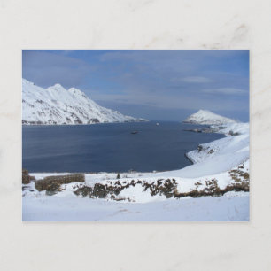 Kapitän-Bucht im Winter, Insel Unalaska Postkarte