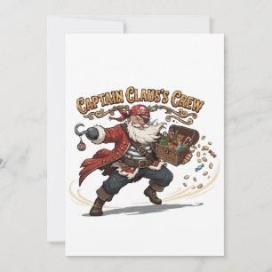 Kapitän Claus' Crew Weihnachts-Pirat Feiertagskarte