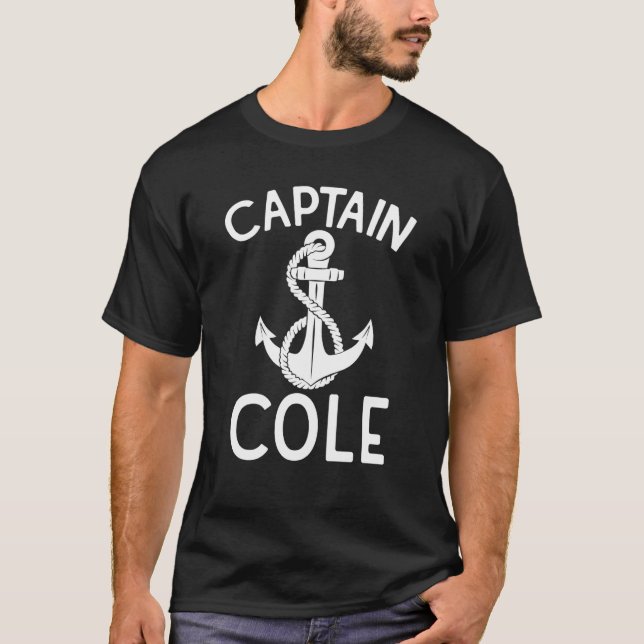 Kapitän Cole Anchor Schiff Bootjacht T-Shirt (Vorderseite)