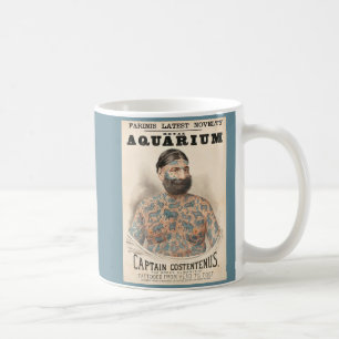 Kapitän Costentenus tätowierte den Mann aus den 18 Kaffeetasse