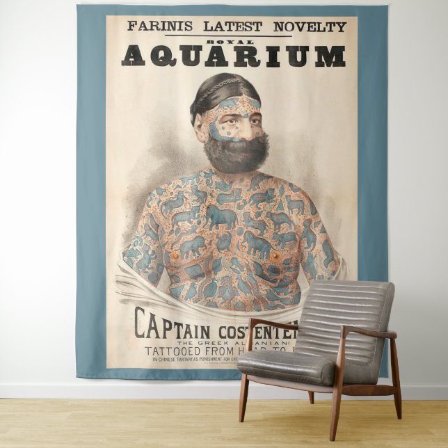 Kapitän Costentenus tätowierte den Mann aus den 18 Wandteppich (Beispiel)