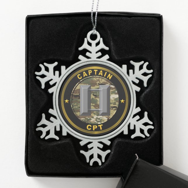 Kapitän CPT Schneeflocken Zinn-Ornament (Box)