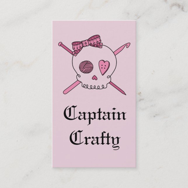 Kapitän Crafty Skull u. Handwerks-Versorgungen Visitenkarte (Vorderseite)