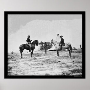 Kapitän Custer u. General Pleasonton Falmouth 1863 Poster