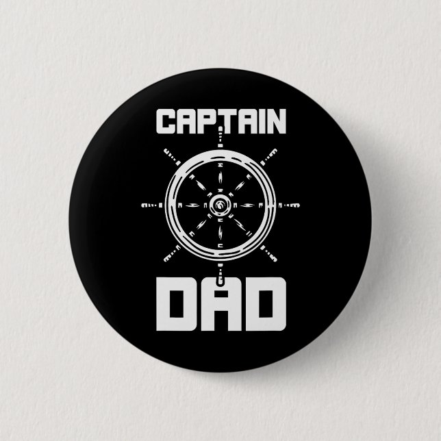Kapitän Dad Boot Schiff Yacht Vater Daddy P Button (Vorderseite)