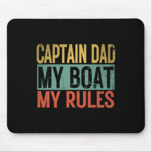 Kapitän Dad Mein Boot Meine Regeln Lustig Retro Ya Mousepad