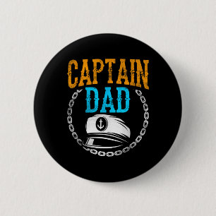 Kapitän Dad Schiff Boot Bootsport Yacht Vater Dadd Button