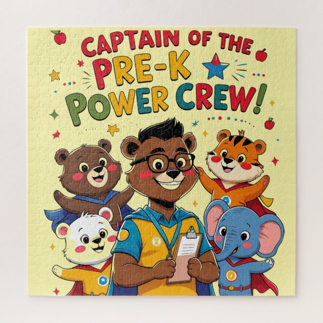 Kapitän der Pre-K-Power-Crew – Puzzle  (Vertikal)