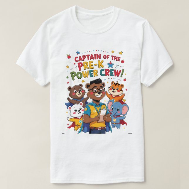 Kapitän der Pre-K-Power-Crew T-Shirt (Design vorne)