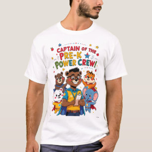 Kapitän der Pre-K-Power-Crew T-Shirt