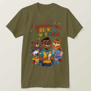 Kapitän der Pre-K-Power-Crew T-Shirt