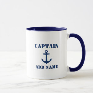Kapitän des Blauen Anchors Name oder Schiffsname  Tasse