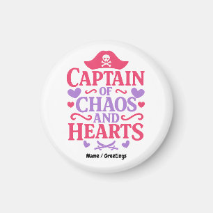 Kapitän des Chaos und Piratengrafik für Herzen Magnet