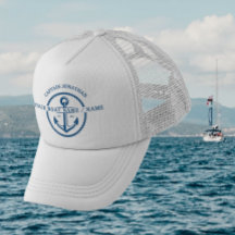 Kapitän des nautischen Marine Blue Boat Name Ancho