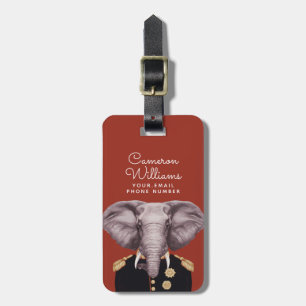 Kapitän Elephant   addieren Ihren Namen Gepäckanhänger