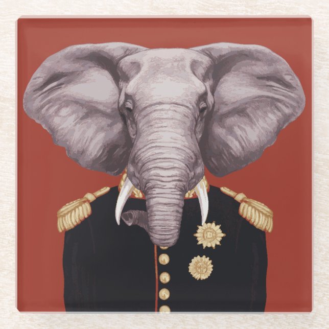 Kapitän Elephant Glasuntersetzer (Vorderseite)