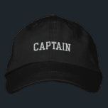 Kapitän Embroiden Hat Bestickte Baseballkappe<br><div class="desc">Ein klassischer bestickter Hut für den Kapitän. Wählen Sie den Hutstil und die Farbe Ihrer Wahl aus. Der Text ist eine anpassbare Vorlage.</div>