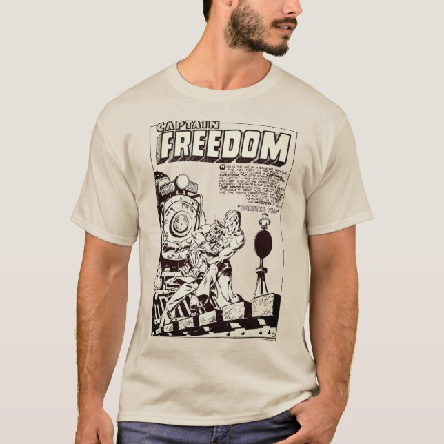 Kapitän FREEDOM Comic T - Shirt der 40er Jahre (Vorderseite)