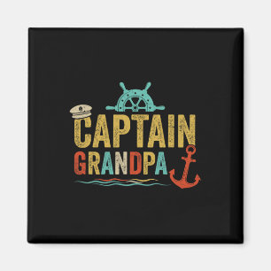 Kapitän Grandpa Pontoon Seesailor Fischerboot Magnet
