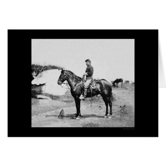 Kapitän Howard zu Pferd in Falmouth 1863 Karte